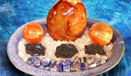Healing Crystal Sculpture for Back Pain
